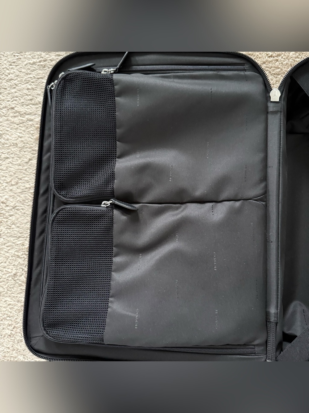 Coach Gray and Black Signature Carry-On Spinner - Picture 8 of 13